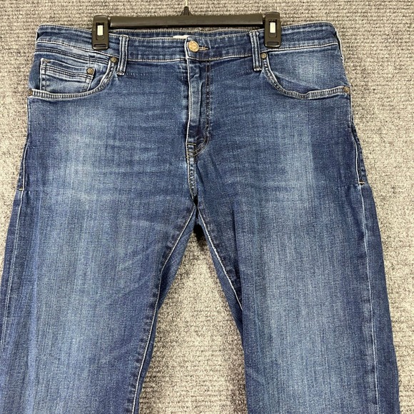 Mavi Jeans Zach Straight Leg Jeans Medium Wash Denim 36 30 Mens - Picture 6 of 14